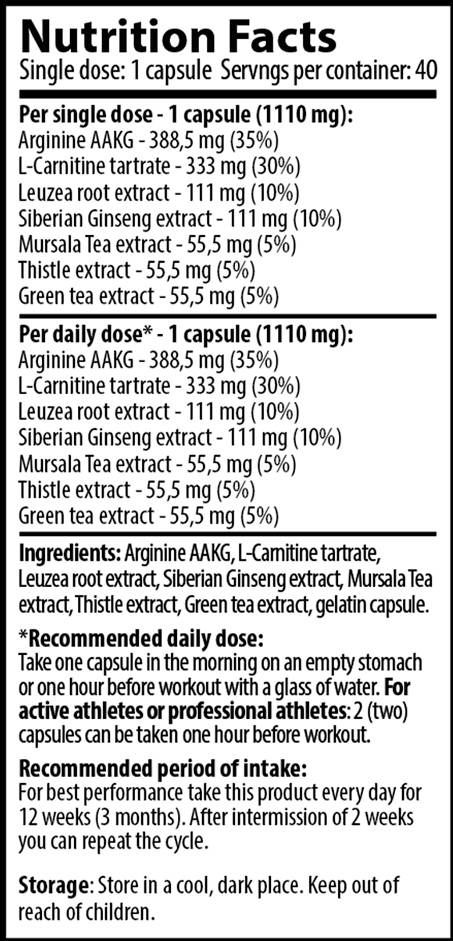 Military Force Pack - 40 capsules