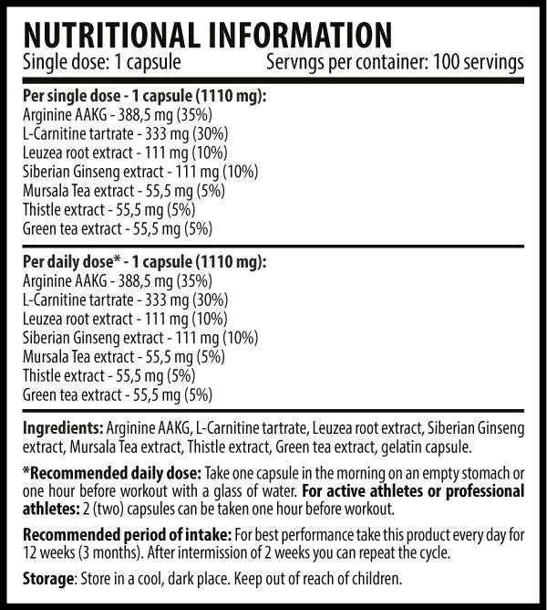 Military Force Pack - 100 capsules