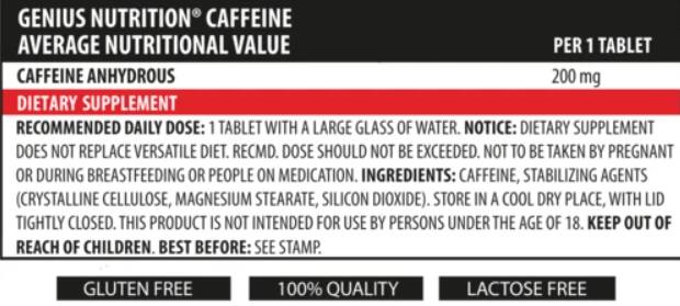 Caffeine - 90 tablets