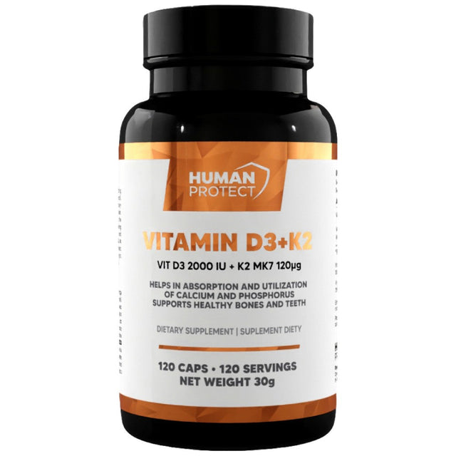 Vitamin D3 2000 IU + K2 100 mcg 120 капсули - Feel You