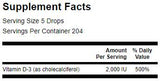 Liquid Vitamin D3 / 400 IU Per Drop 29.6 ml