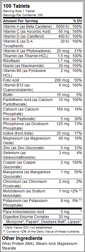 Daily Formula - 100 tablets