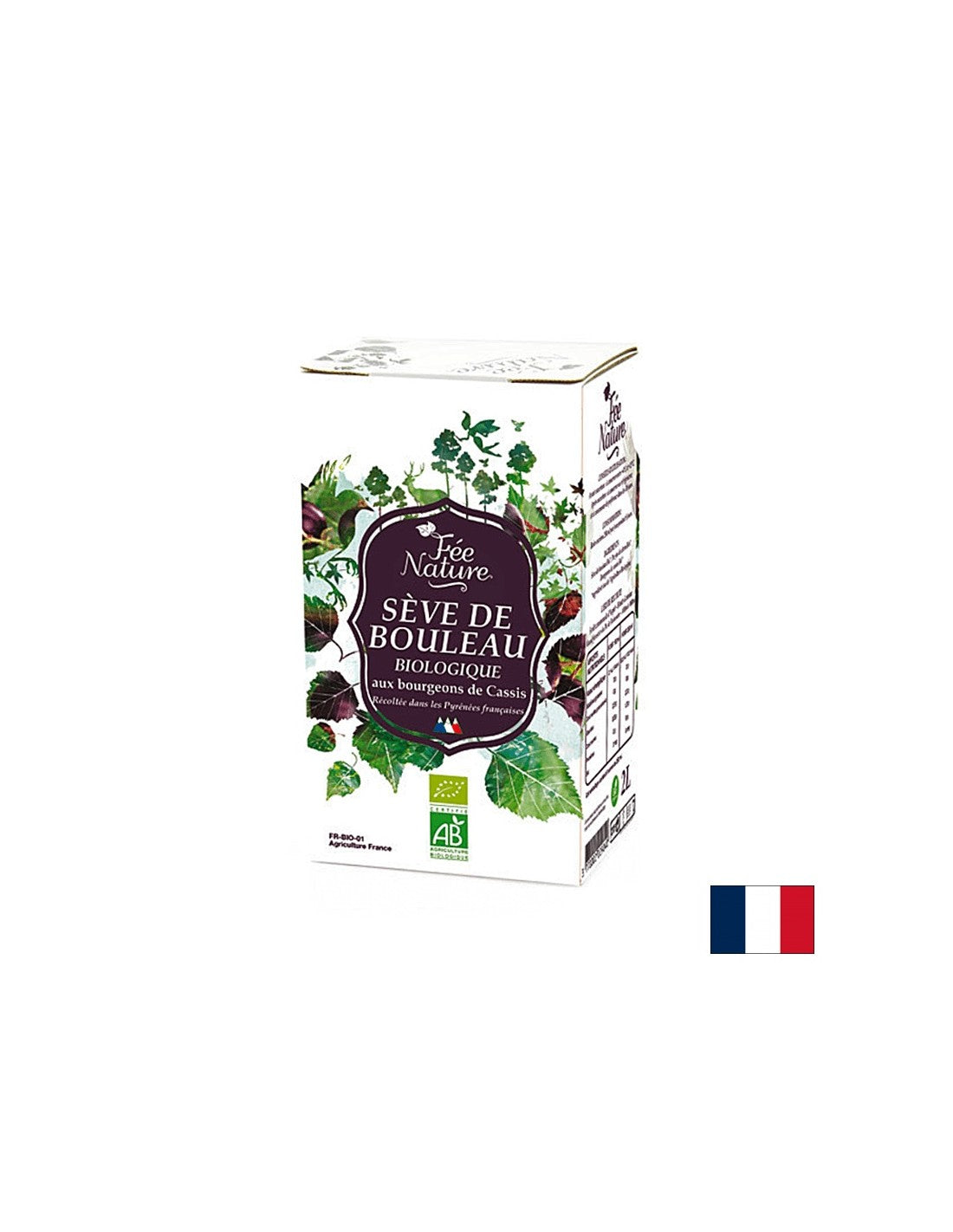 Jugo de abedul pyreneo orgánico y jugo de grosella negra: desintoxicación, inmunidad y salud del corazón, 2 litros