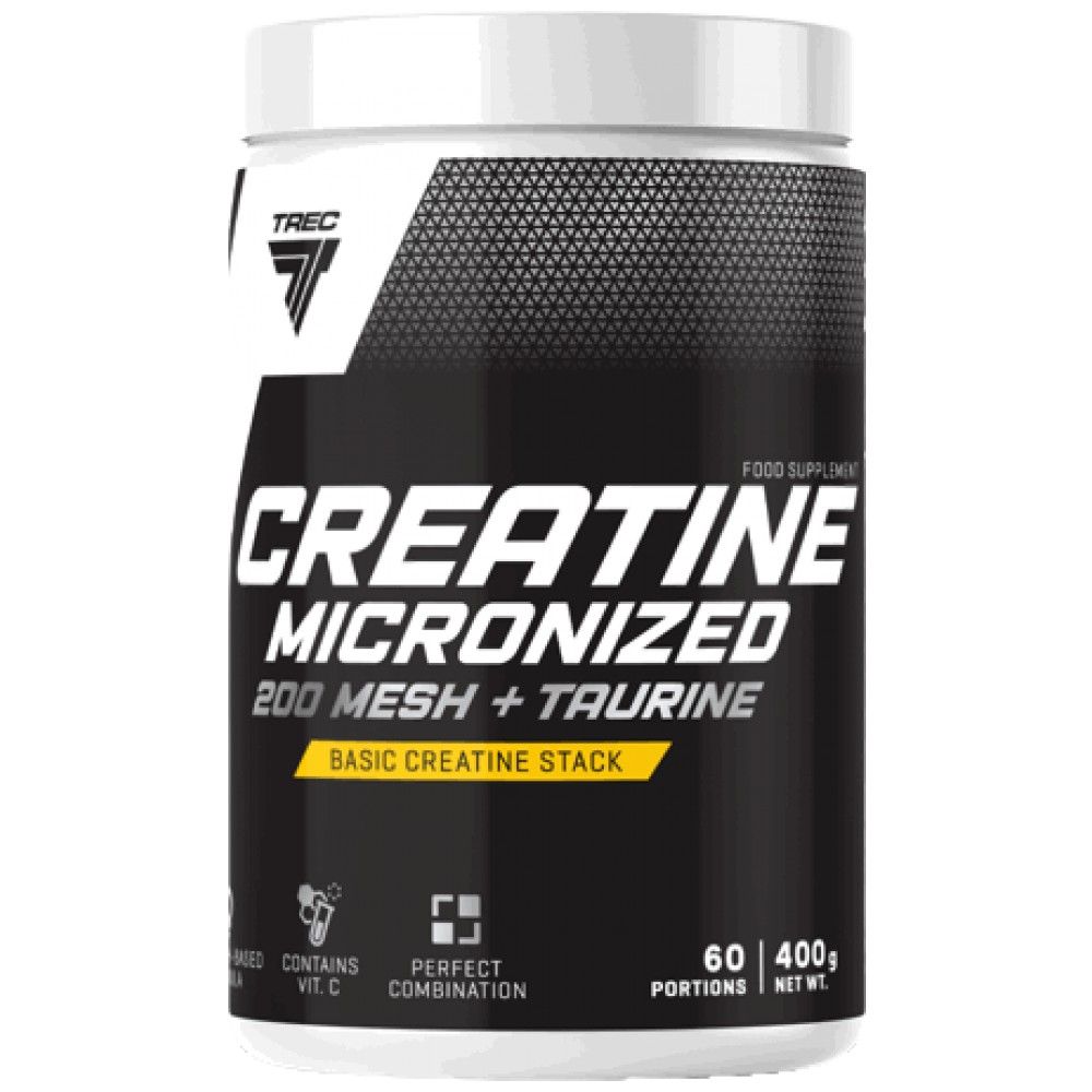 Creatine Micronized 200 Mesh + Taurine | High Quality Creatine Monohydrate Powder - 400 грама