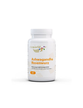 Depression and anxiety - Ashwagandha + Golden root and vitamin B1 and B5, 60 capsules - Nutra Best Europe