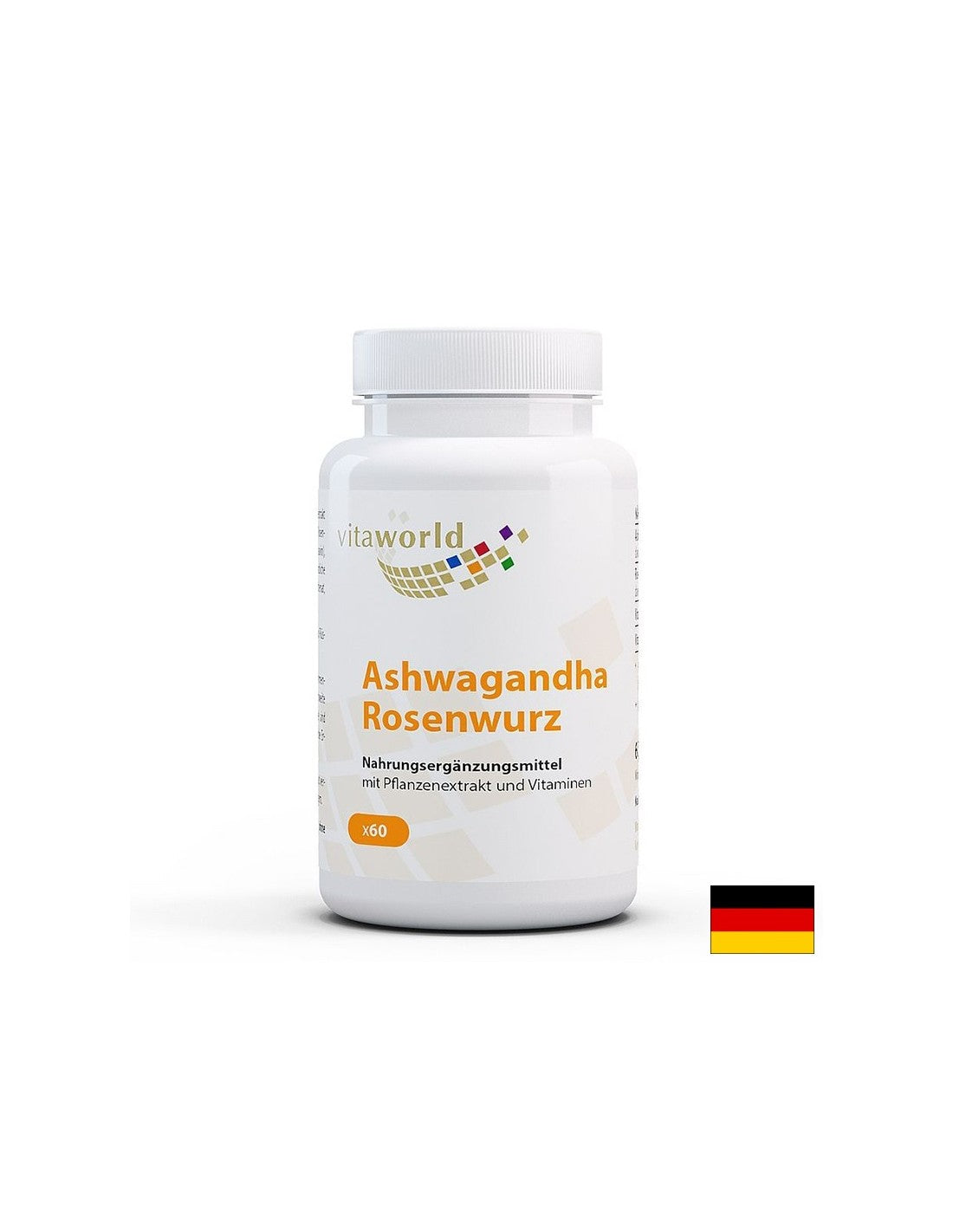 Depressioun a Besuergnëss - Ashwagandha + Gold Root a Vitamin B1 a B5, 60 Kapselen