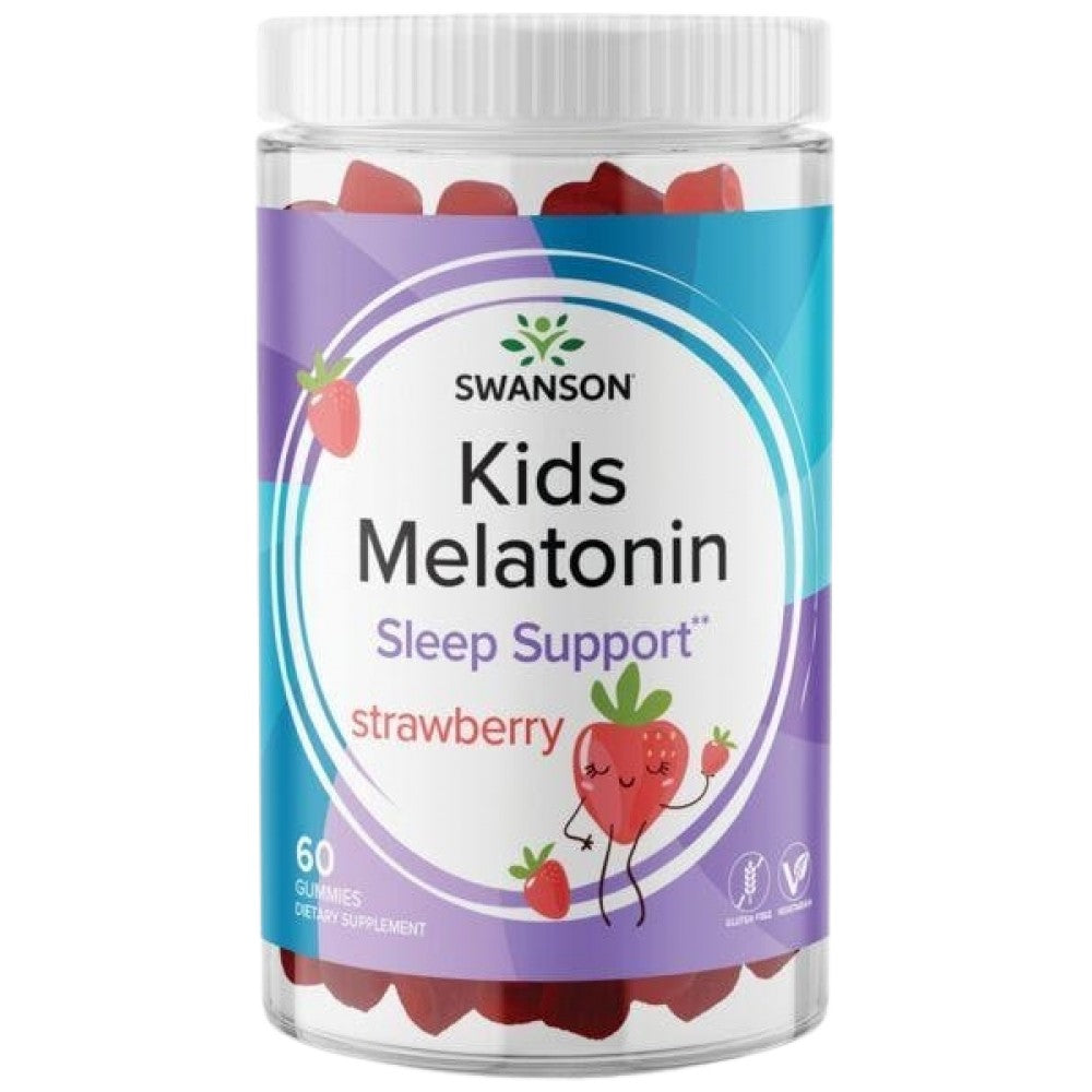 Gumii cu melatonină pentru copii 1 mg | Capsuni 60 tablete masticabile