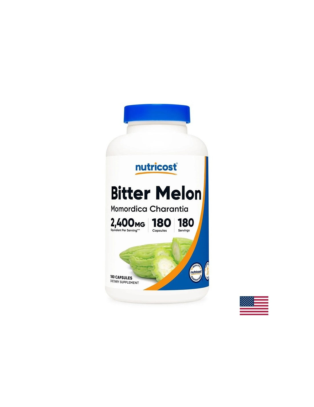 Diabetes - Bitter Melon - Momordica, 180 capsules Nutricost