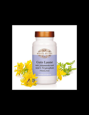 Good mood with St. John's wort and L-tryptophan - For stress, anxiety and insomnia, 180 tablets (for a two-month intake) - Nutra Best Europe