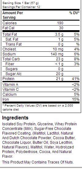 Carb Rite Bar 56 grams