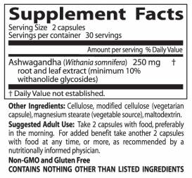 Best Ashwagandha 125 mg - 60 capsules