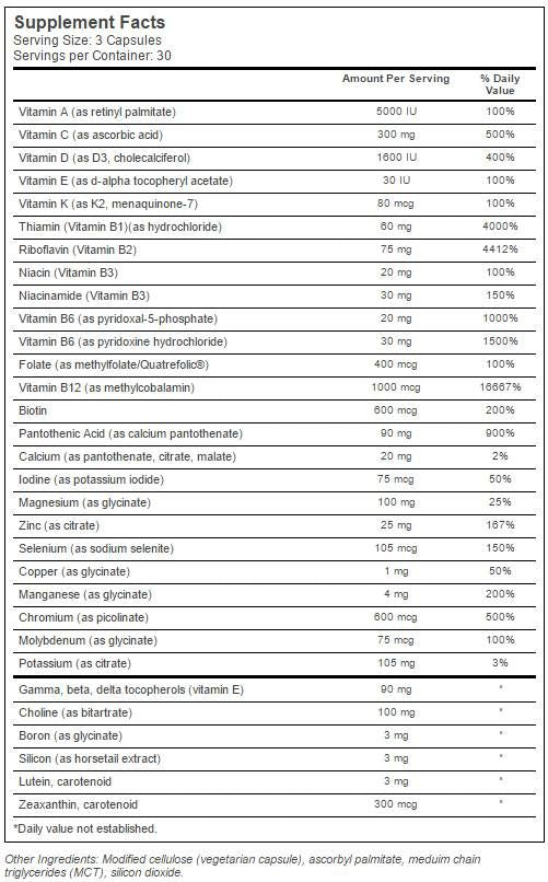 Geriausia daugialypė vitaminas - 90 kapsulių