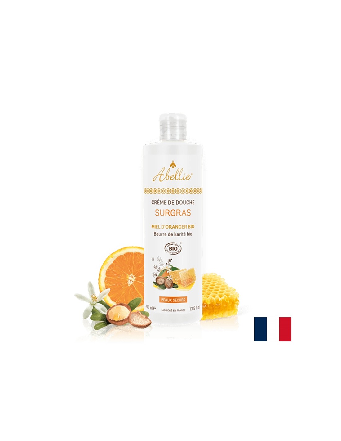 Krema za tuširanje telesa Surgsa z oranžnim cvetom, medom in maslom, 400 ml