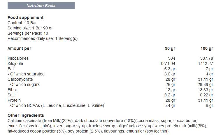 Super Mass Gainer Bar - 10 x 90 грама