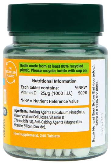 Vitamin D3 1000 IU - 240 tablets