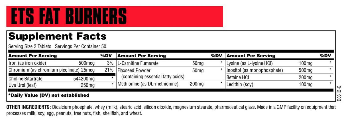 Fat Burners (Easy to Swallow) - 100 tablets