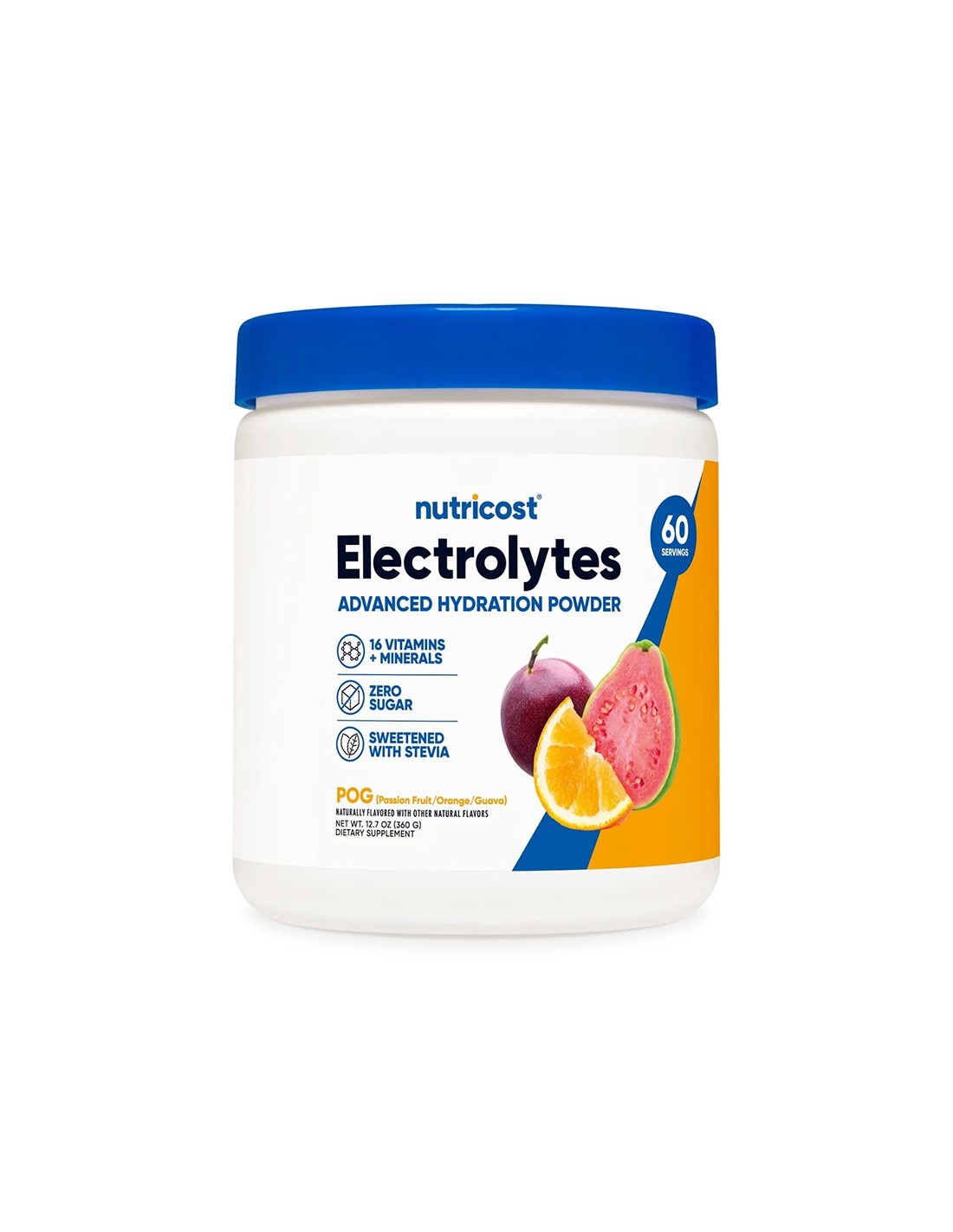 Електролитен баланс - Electrolytes Advanced Hydration, 360 g прах, с вкус на маракуя, портокал и гуава - Feel You