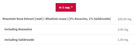 Rhodiola Rosea 500 mg | Extrato de raiz de 100 mg - 90 cápsulas