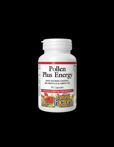 Pollen Plus Energy | With Siberian Ginseng, Bee Propolis and Green Tea - 90 капсули - Feel You