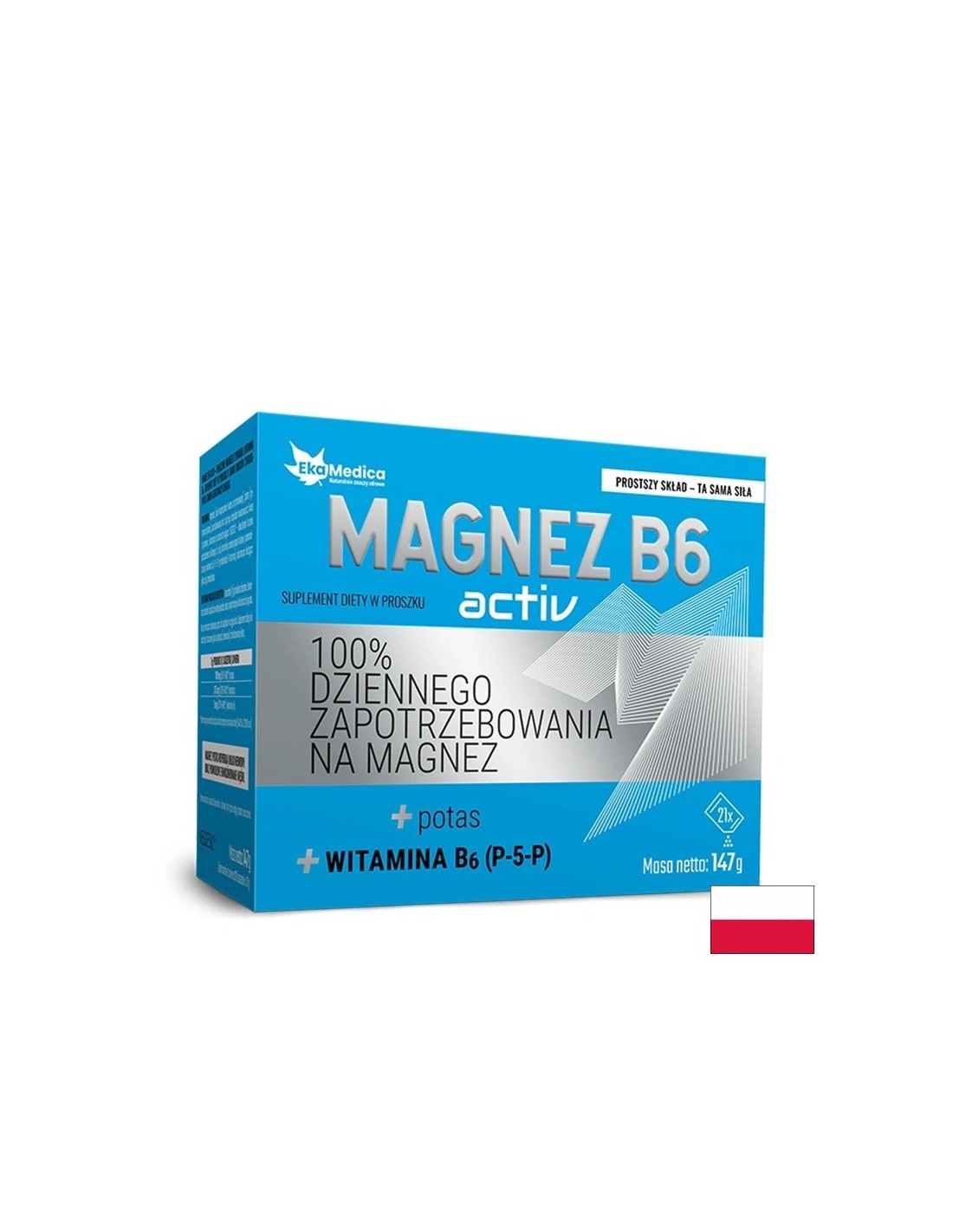 Energy and heart health - Magne B6 Active (magnesium, potassium, vitamin B6), 21 sachets