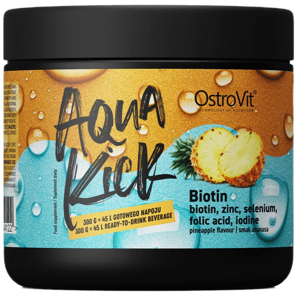 Aqua Kick / Advanced Hydration con biotina, zinc, selenio - 300 gramos