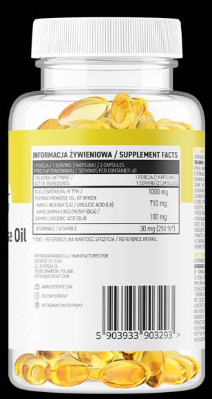 Evening Primrose Oil 500 mg 120 Гел капсули - Feel You