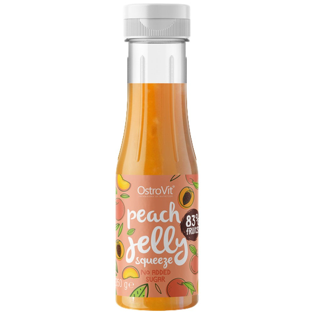 Peach 83% Jelly Squeeze | Keng zousätzlech Zocker 350 ml