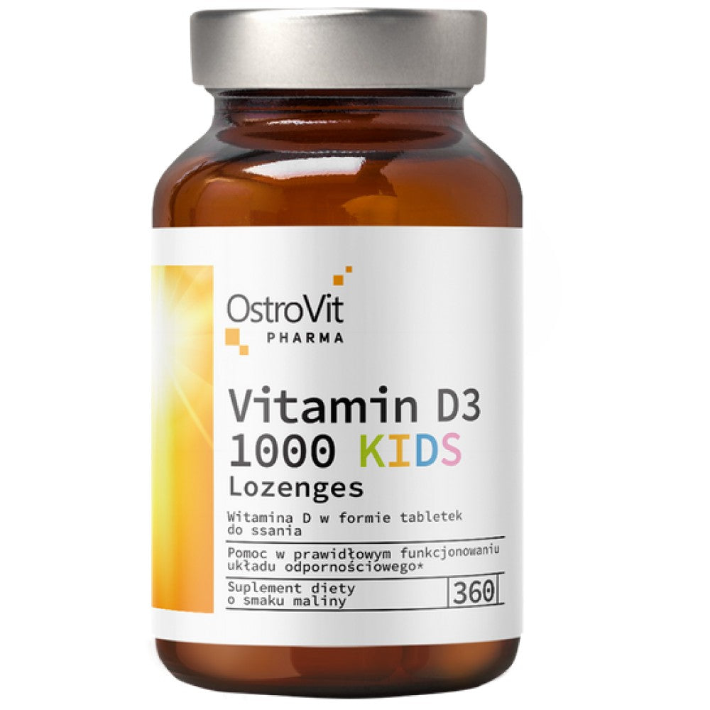 Vitaminas D3 1000 vaikų | „Lozenges 360“ poliso tabletės