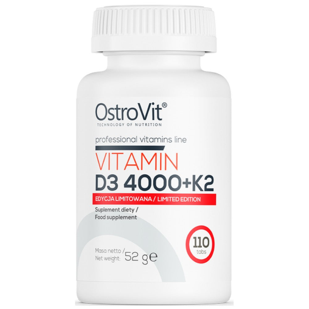 Vitamin D3 4000 + K2 100 mcg / Limited Edition 110 Таблетки - Feel You