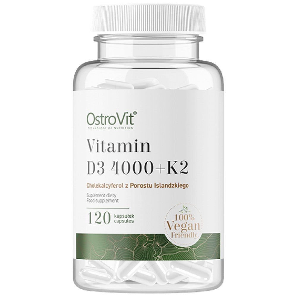 Vitamin D3 4000 + K2 | Veges klappen 120 Kapselen