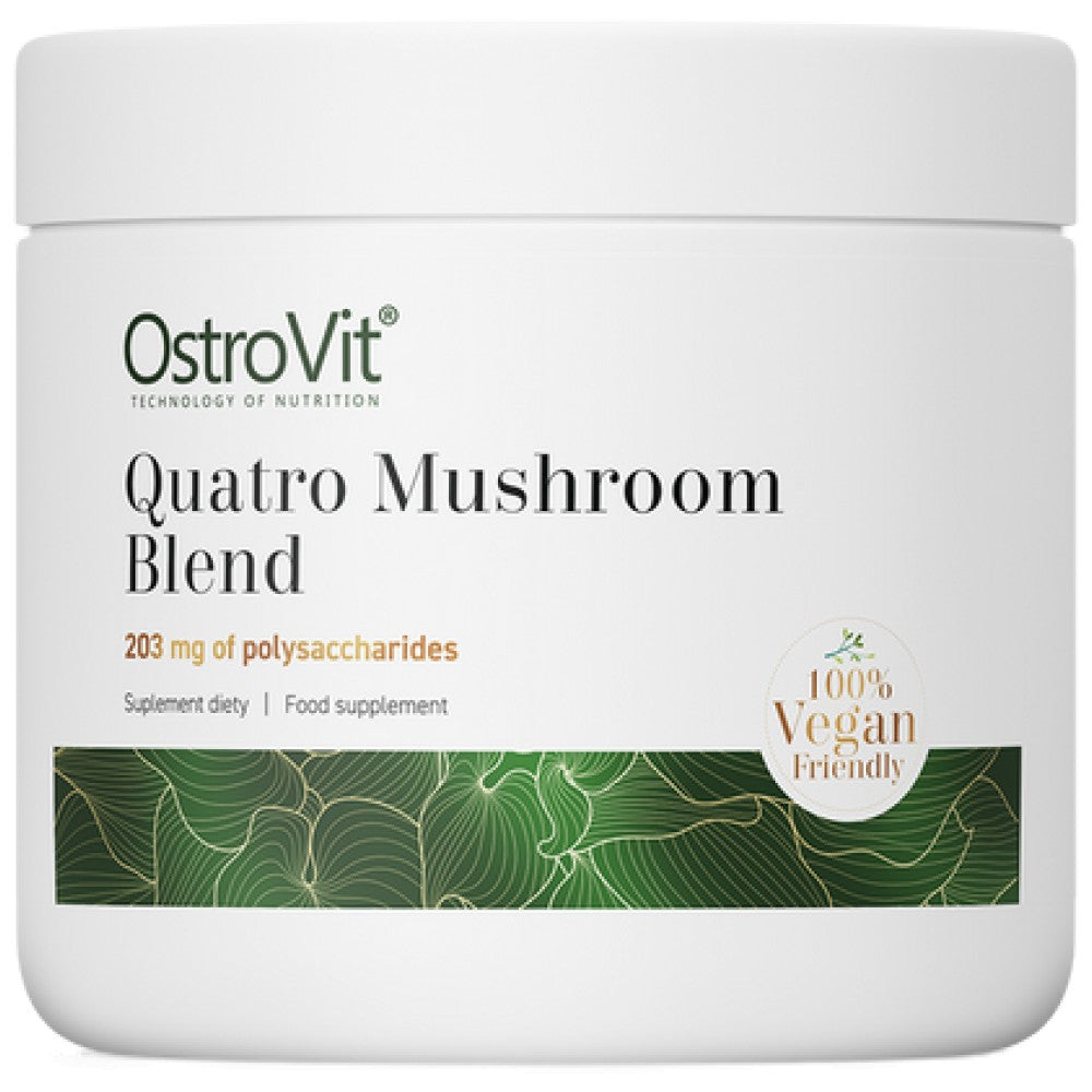 Quatro Mushroom Blend Powder | Juba de leão ~ reishi ~ cordyceps ~ chaga 100 gramas