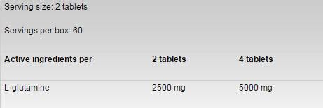 Glutamiin 1250 - 120 tabletti