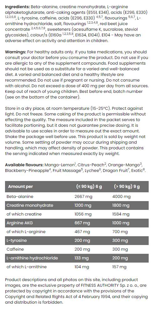 Pre Energizer / Next-Gen Pre-Workout-9 grams