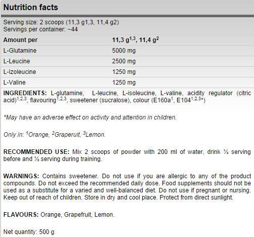 Ustremt anticataBolix / BCAA + Glutamin Mëschung - 12,5 Gramm