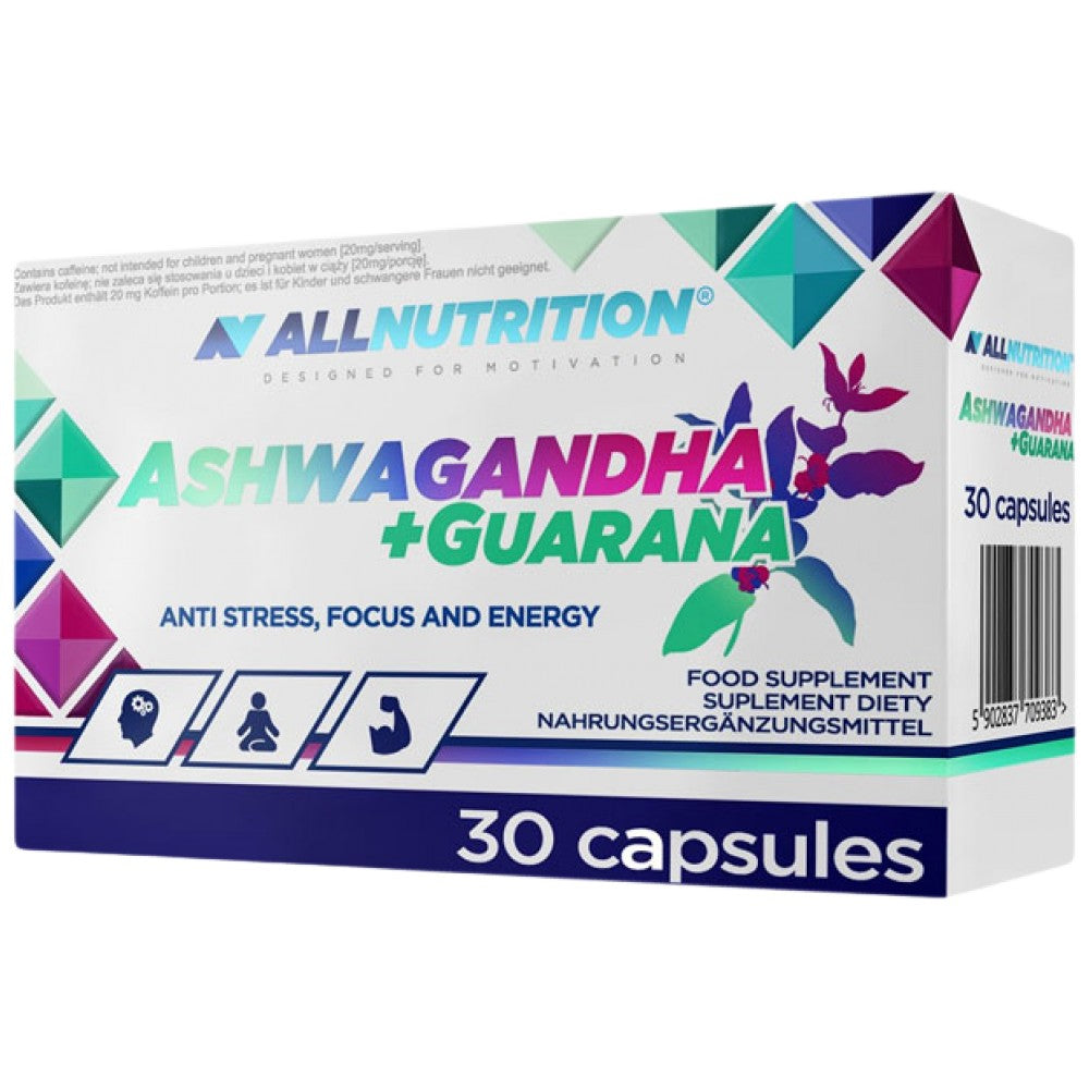 Ashwagandha + Guarana | Anti Stress, Focus and Energy - 30 capsules