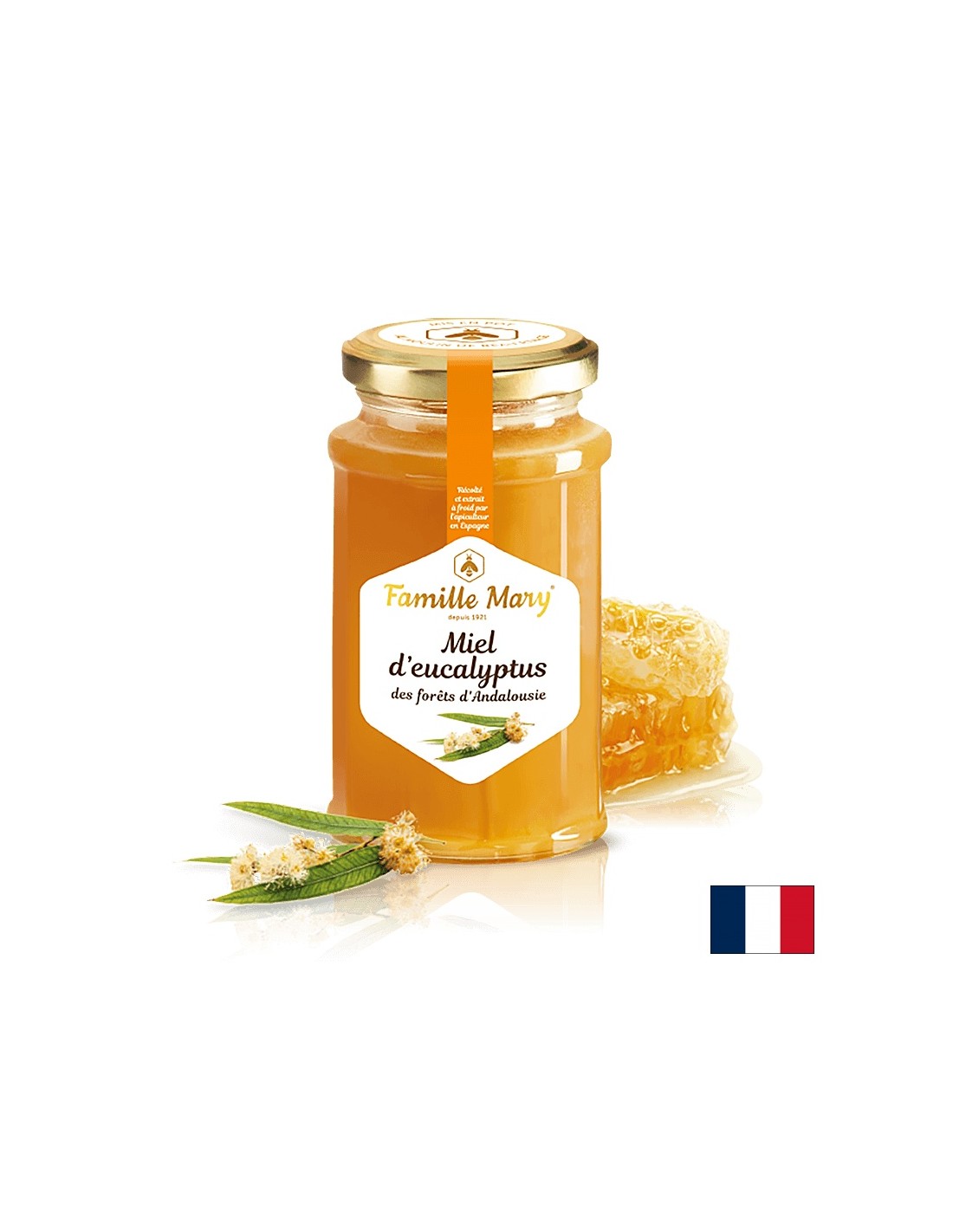 Miel d' eucalyptus / Honey from eucalyptus flowers, 360 g Famille Mary