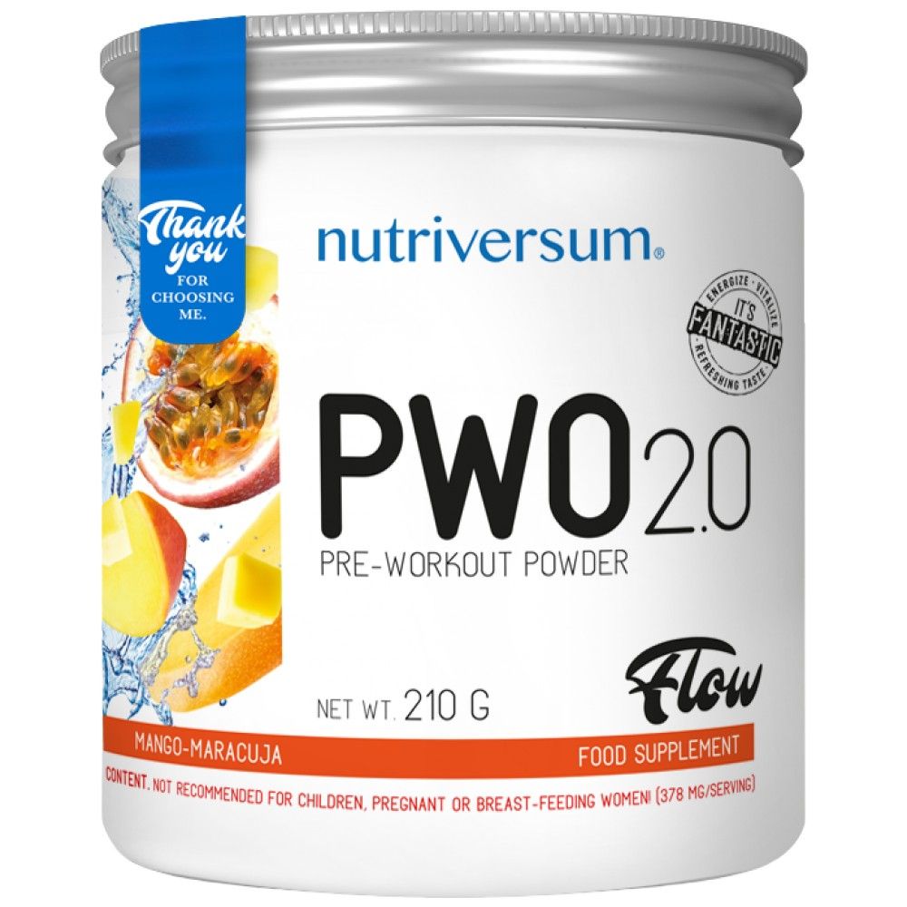 PWO 2.0 Ροή | Pre -Workout Powder - 210 γραμμάρια