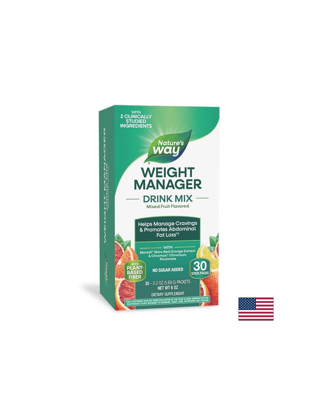 Appetite, weight and belly fat control formula - Weight Manager - 30 sachets with fruit flavor