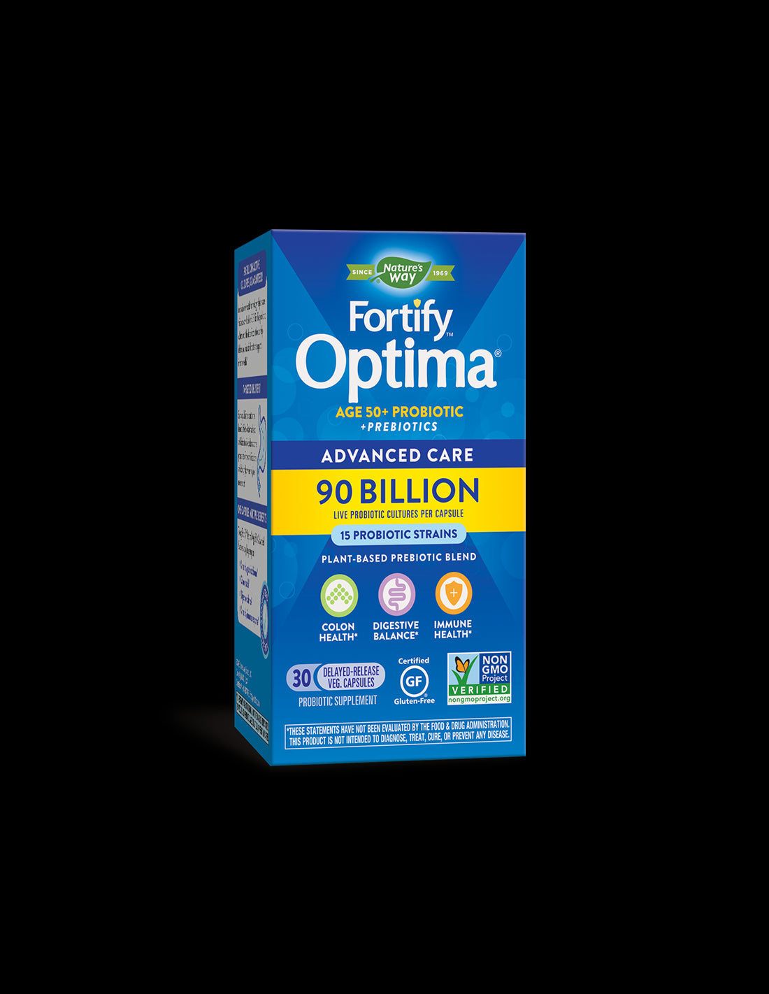 Fortify Optima® Advanced Care Age 50+ Фортифай Оптима пробиотик + пребиотици, 90 милиарда активни пробиотици, 30 капсули Nature’s Way - Feel You