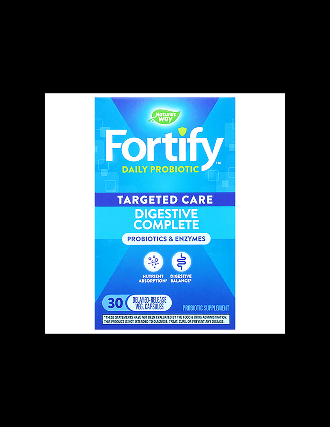 Fortify Dual Action Digestive Complete 20 Billion Active Probiotics - 30 капсули - Feel You