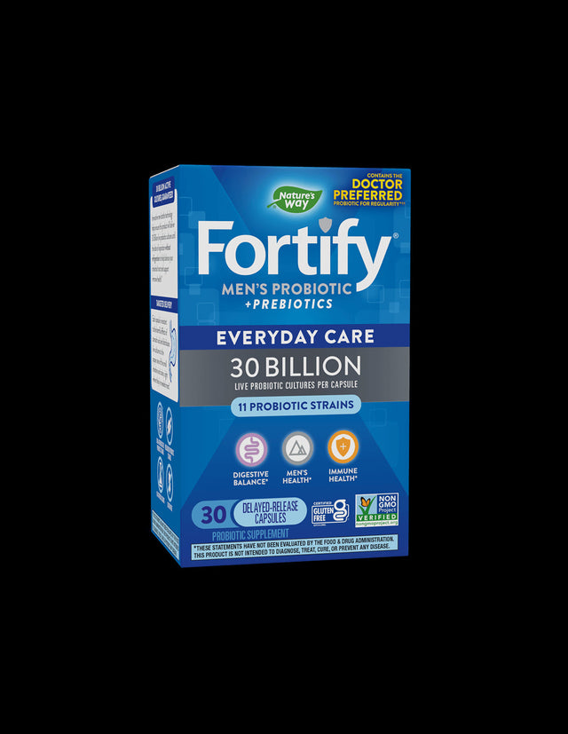 Fortify Men’s Probiotic + Prebiotic Everyday Care - Фортифай пробиотик за мъже - 30 милиарда активни пробиотици, 30 капсули Nature’s Way - Feel You