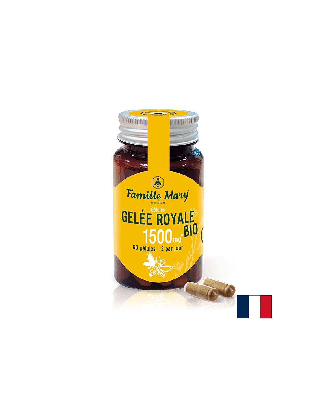Organic royal jelly, 60 capsules