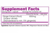 Extract de rădăcină de ghimbir 650 mg - 60 capsule