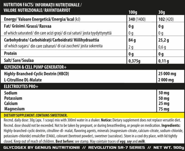 Glycogex 900 gramas