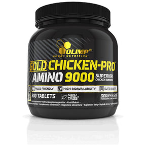 GOLD Chicken-Pro AMINO 9000 Mega Tabs - 300 Tablets - Nutra Best Europe