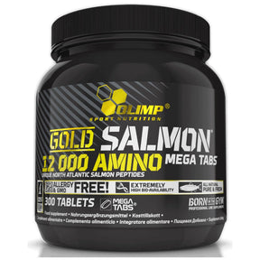 Gold Salmon 12000 Amino Mega Tabs - 300 Tablets - Nutra Best Europe