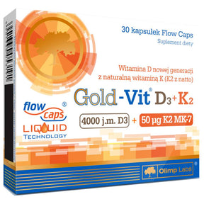 GOLD-Vit D3 + K2 30 capsules - Nutra Best Europe