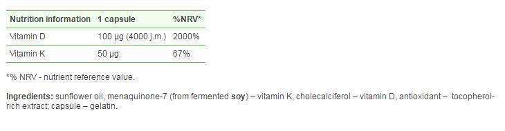 GOLD-Vit D3 + K2 30 capsules