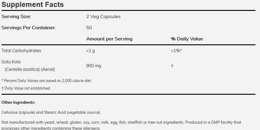 Gotu Kola 450 mg - 100 капсули