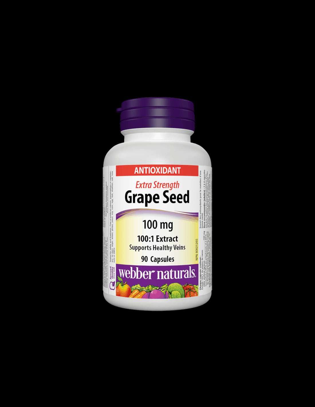 Grape Seed Extract 100:1/ Гроздово семе 100 mg x 90 капсули Webber Naturals - Feel You